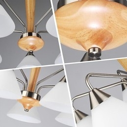 Lámparas colgantes modernas contemporáneas de madera y bambú
