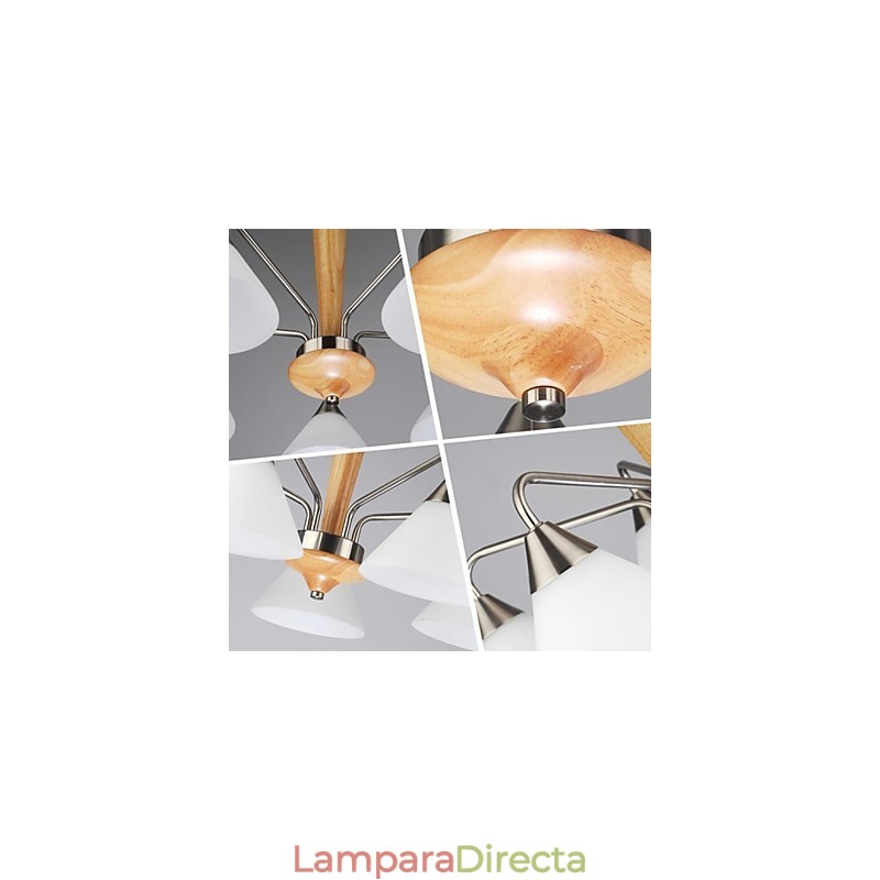 Lámparas colgantes modernas contemporáneas de madera y bambú