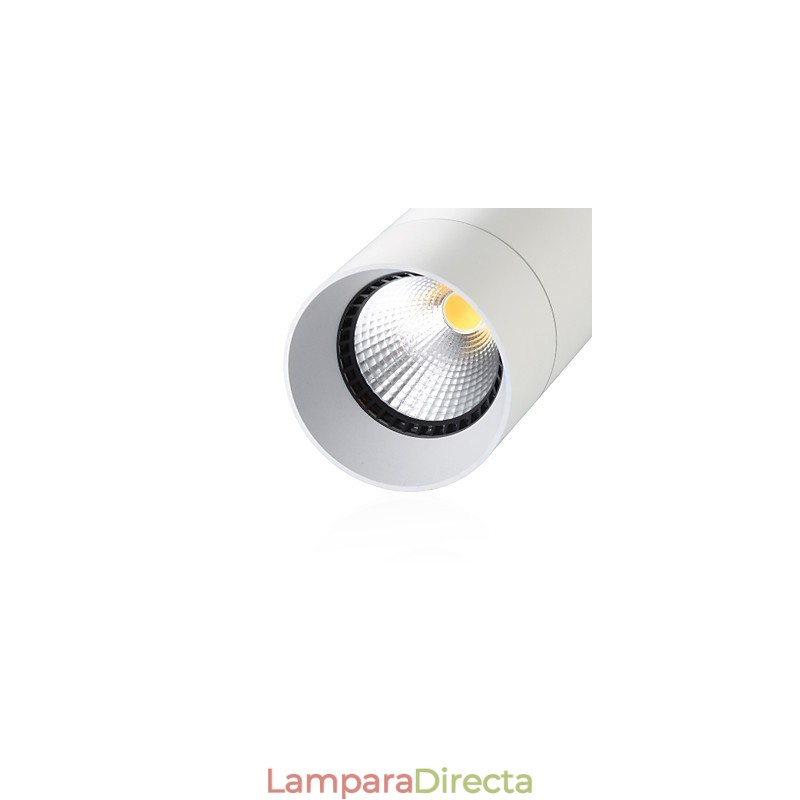 GE 05032 8W 136mm 1 Luz Mini Lámpara Colgante Blanco Empolvado con Aluminio
