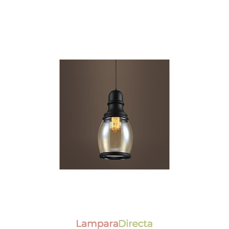 Lámparas de loft de iluminación retro, lámpara colgante de vidrio