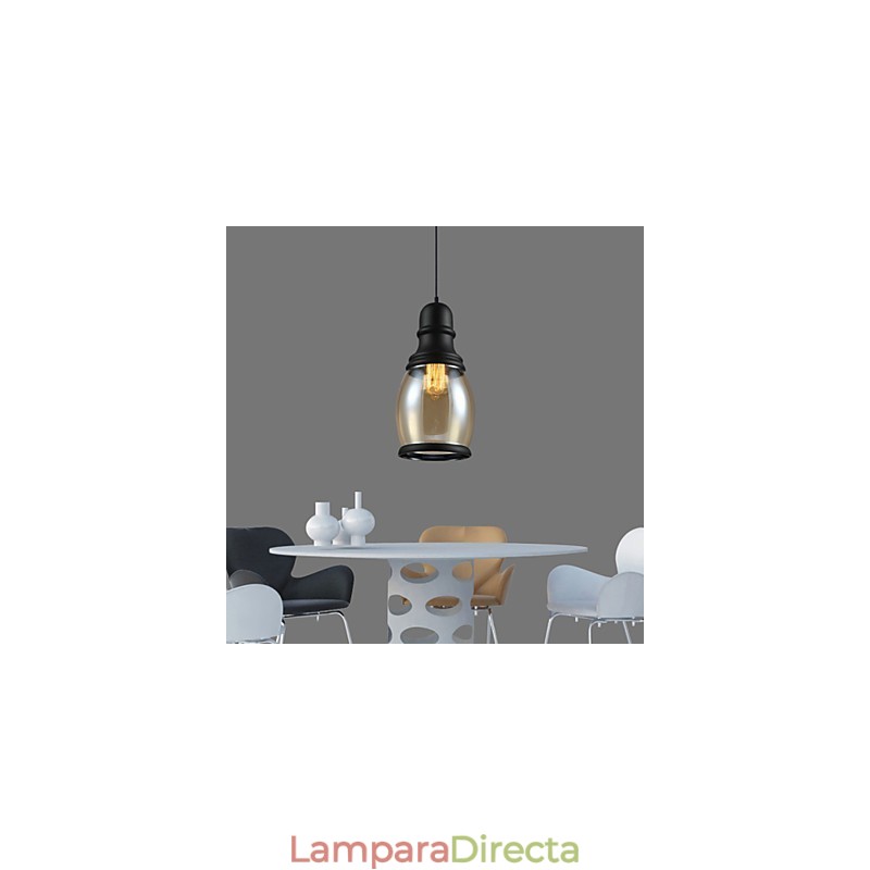 Lámparas de loft de iluminación retro, lámpara colgante de vidrio