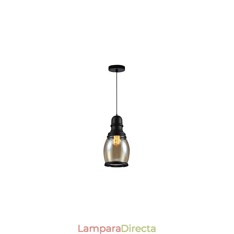 Lámparas de loft de iluminación retro, lámpara colgante de vidrio