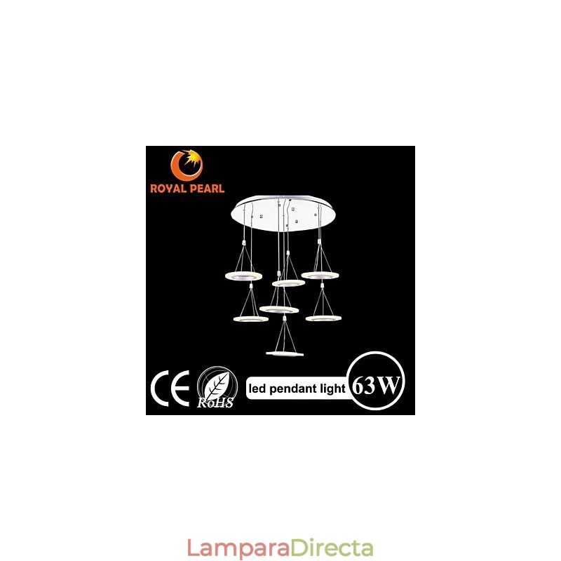 Iluminación colgante para interiores de oficina de 63 W