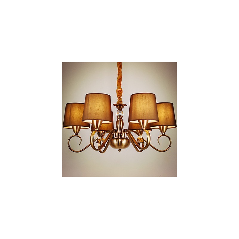 Lámpara de araña de metal galvanizado estilo rústico vintage en miniatura