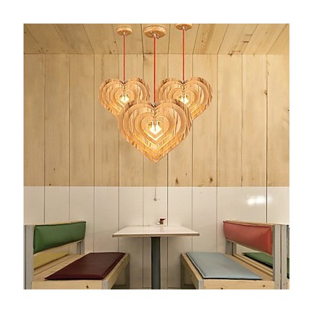 Lámpara de araña estilo mini linterna de madera de bambú Lámpara de araña estilo mini linterna de madera de bambú