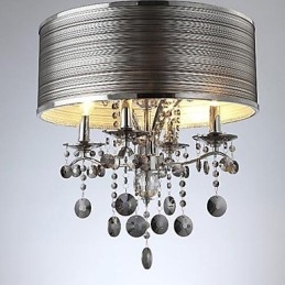 Lámpara colgante de metal y cristal moderna y contemporánea