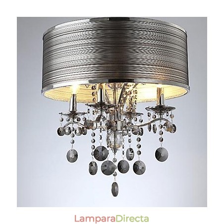 Lámpara colgante de metal y cristal moderna y contemporánea Lámpara colgante de metal y cristal moderna y contemporánea