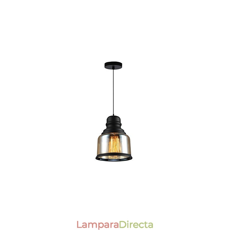 Lámparas de loft de iluminación retro, lámpara colgante de vidrio