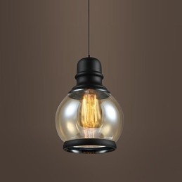 Lámparas de loft de iluminación retro, lámpara colgante de vidrio