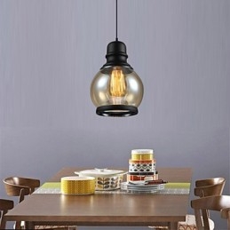 Lámparas de loft de iluminación retro, lámpara colgante de vidrio