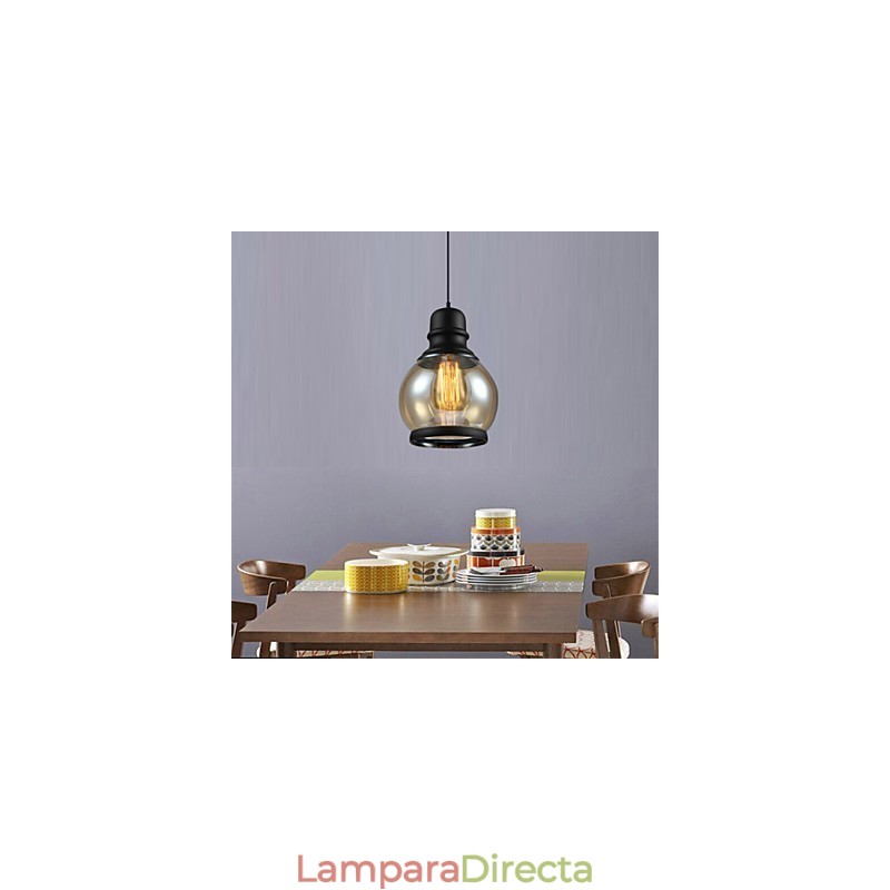 Lámparas de loft de iluminación retro, lámpara colgante de vidrio
