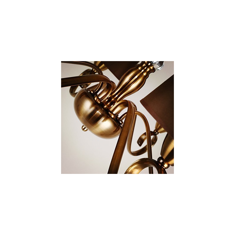 Lámpara de araña de metal galvanizado estilo rústico vintage en miniatura