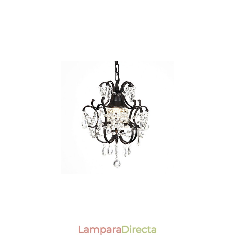 Lámpara de araña moderna con cuentas de cristal