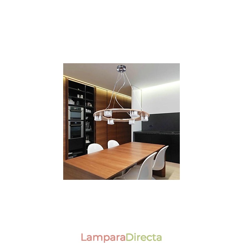 Lámparas colgantes modernas contemporáneas de madera y bambú