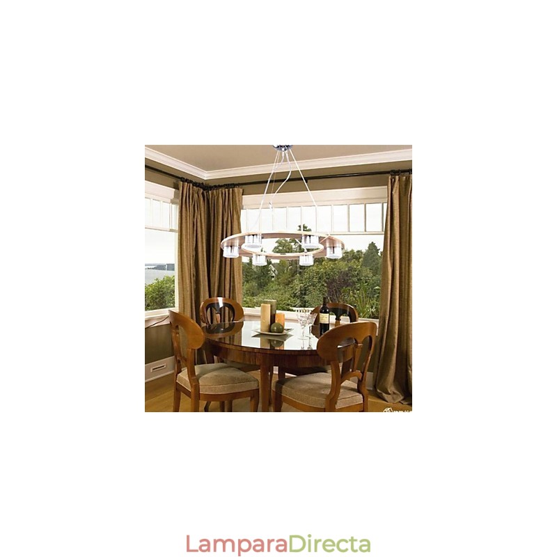 Lámparas colgantes modernas contemporáneas de madera y bambú