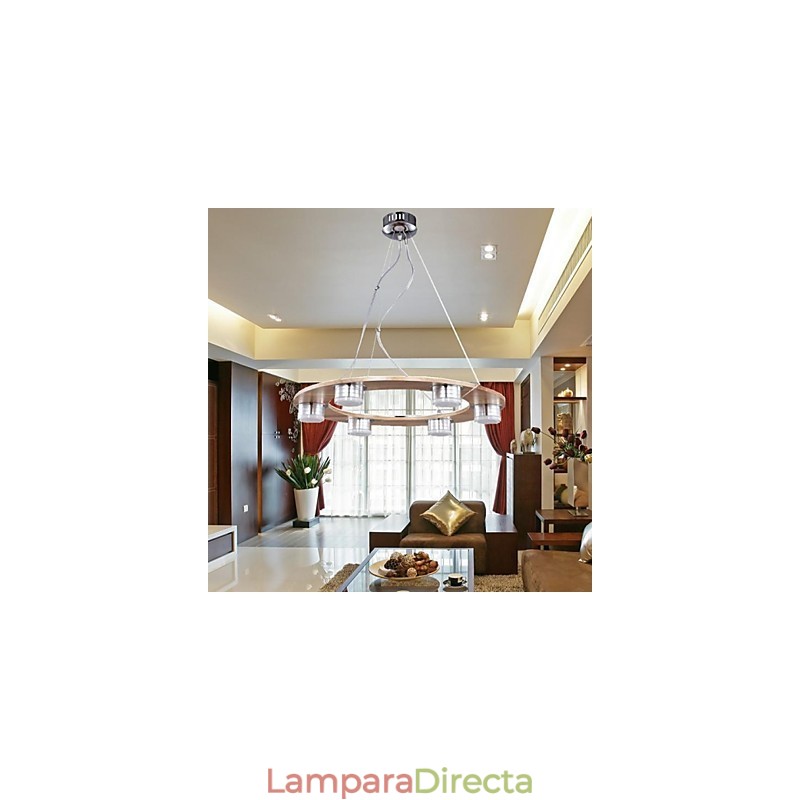 Lámparas colgantes modernas contemporáneas de madera y bambú