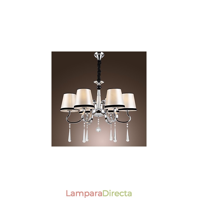 Lámpara de araña de metal cromado estilo cabaña rústica clásica contemporánea moderna para comedor