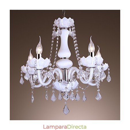 Lámpara de araña de cristal de jade de lujo de estilo europeo moderno Lámpara de araña de cristal de jade de lujo de estilo europeo moderno