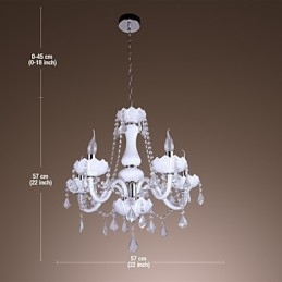 Lámpara de araña de cristal de jade de lujo de estilo europeo moderno