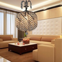 Lámpara colgante de cristal elegante con 1 luz