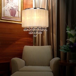 Elegante lámpara colgante de cristal con 4 luces