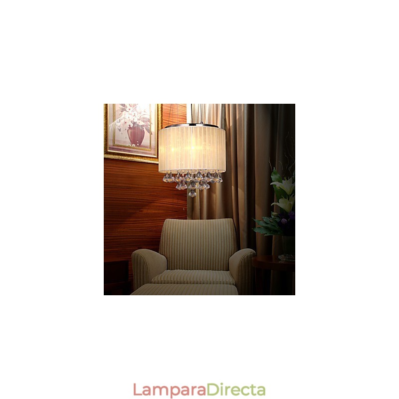 Elegante lámpara colgante de cristal con 4 luces