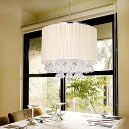 Elegante lámpara colgante de cristal con 4 luces