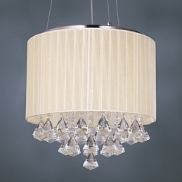 Elegante lámpara colgante de cristal con 4 luces