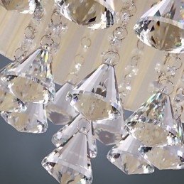 Elegante lámpara colgante de cristal con 4 luces