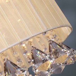 Elegante lámpara colgante de cristal con 4 luces