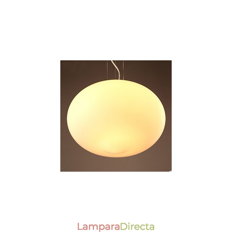 Lámpara colgante sencilla de cristal blanco leche para cafetería creativa