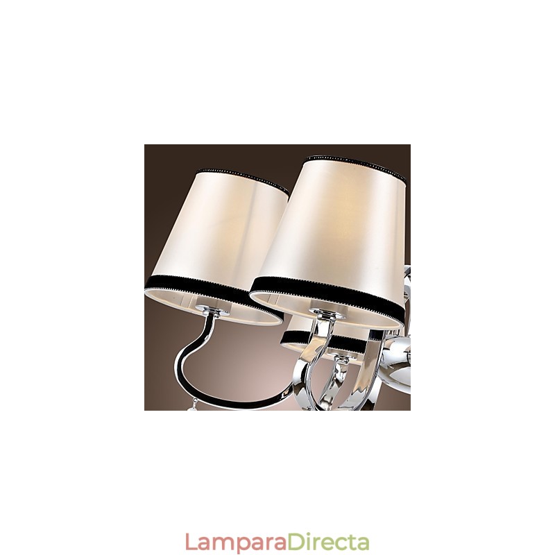 Lámpara de araña de metal cromado estilo cabaña rústica clásica contemporánea moderna para comedor