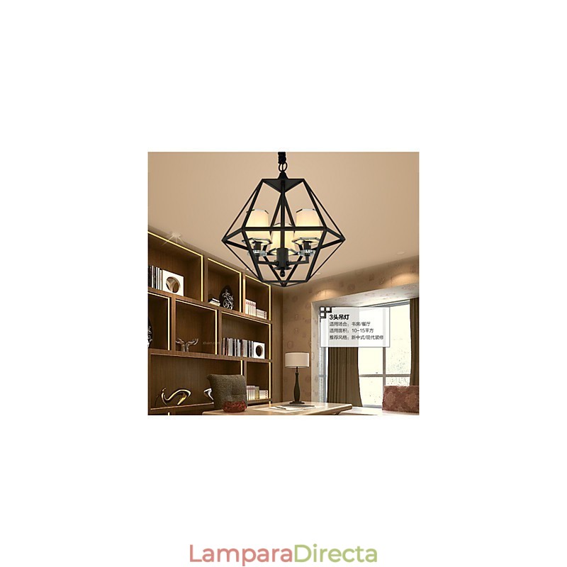 Lámparas colgantes de 3 luces de metal para exteriores de estilo campestre