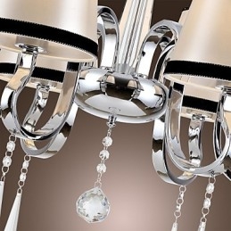 Lámpara de araña de metal cromado estilo cabaña rústica clásica contemporánea moderna para comedor