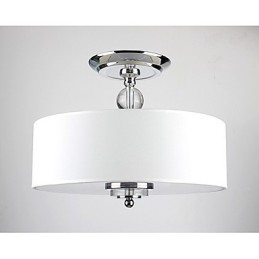 Elegante lámpara de techo Crytal con 6 luces y pantalla cilíndrica
