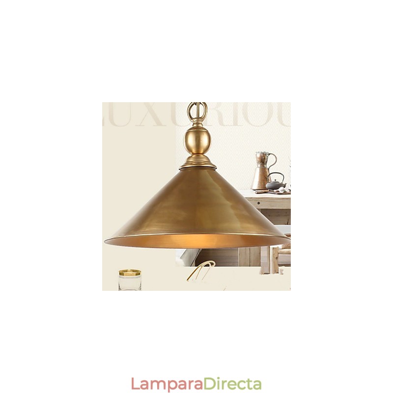 Lámpara colgante de latón puro estilo mini, tradicional, clásica, de metal.