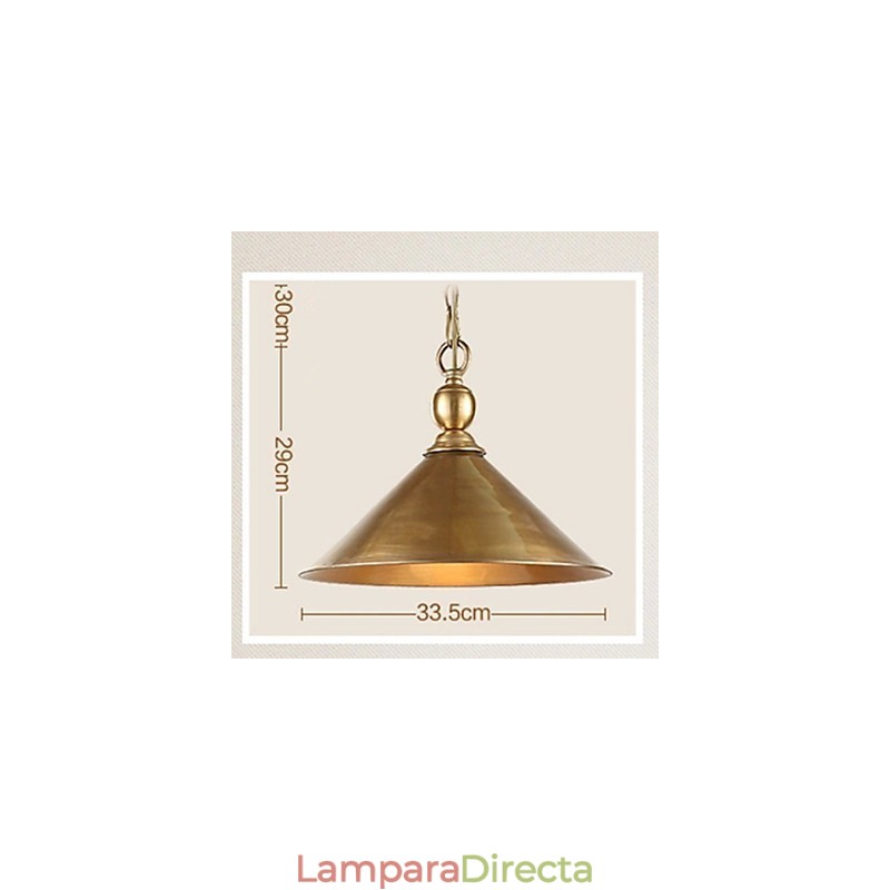 Lámpara colgante de latón puro estilo mini, tradicional, clásica, de metal.
