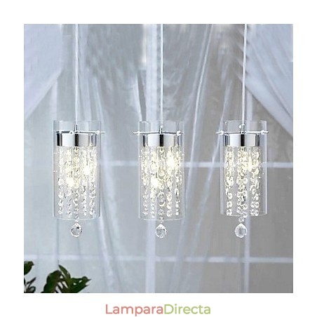 Lámpara colgante artística de cristal con pantallas de vidrio y base de bombilla G4 Lámpara colgante artística de cristal con pantallas de vidrio y base de bombilla G4