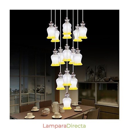 Restaurante 15 Cabezas De Moderno Simple Colgante De Cristal Colgante Restaurante 15 Cabezas De Moderno Simple Colgante De Cristal Colgante