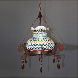 Lámpara de araña vintage de un solo asiento con diseño industrial pastoral