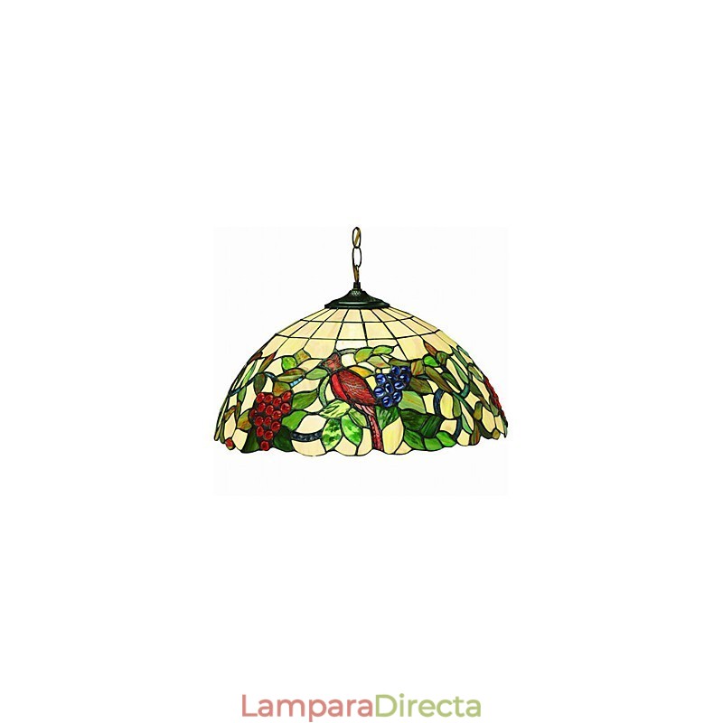 Lámpara colgante de 2 luces Uvas y Pájaros