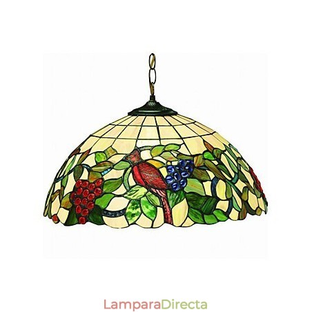 Lámpara colgante de 2 luces Uvas y Pájaros Lámpara colgante de 2 luces Uvas y Pájaros
