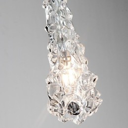 Lámpara de araña clásica tradicional de cristal transparente de 3 luces