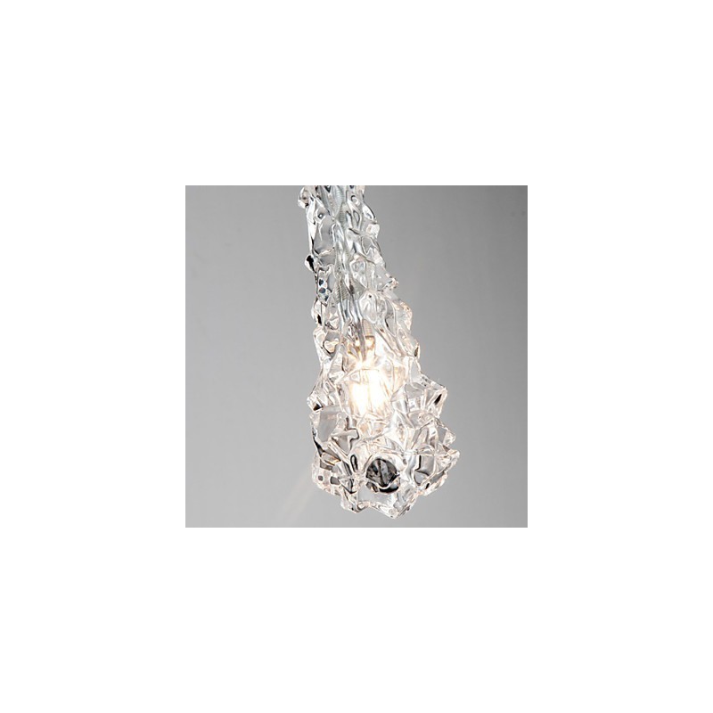 Lámpara de araña clásica tradicional de cristal transparente de 3 luces