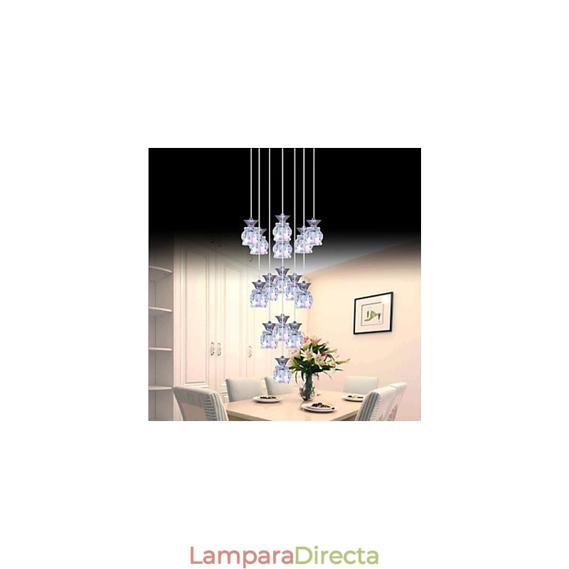 Restaurante 15 Cabezas De Moderno Simple Colgante De Cristal Colgante