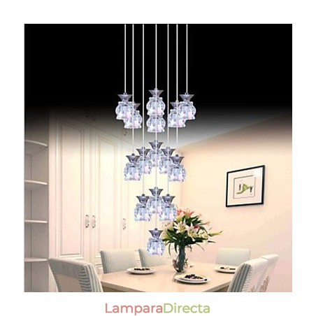 Restaurante 15 Cabezas De Moderno Simple Colgante De Cristal Colgante Restaurante 15 Cabezas De Moderno Simple Colgante De Cristal Colgante