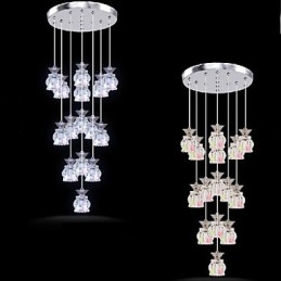 Restaurante 15 Cabezas De Moderno Simple Colgante De Cristal Colgante