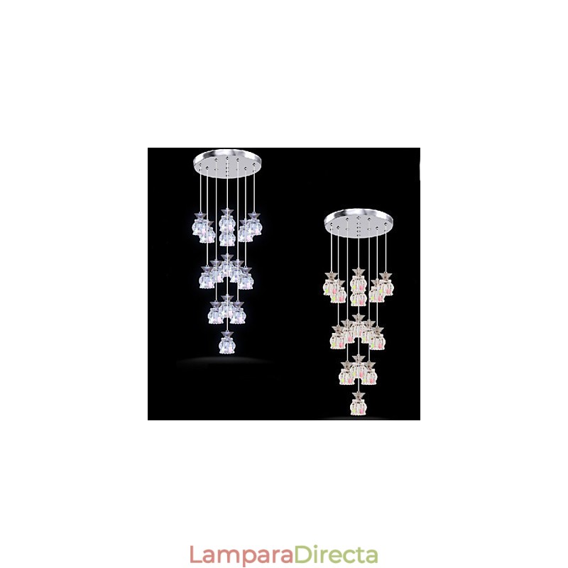 Restaurante 15 Cabezas De Moderno Simple Colgante De Cristal Colgante