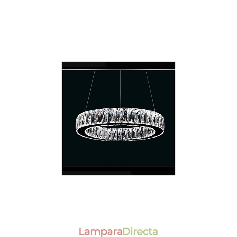 Lámparas de araña de cristal modernas con anillos individuales K9, lámparas de techo de cristal grandes para interiores