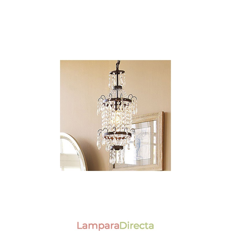 Lámpara colgante de cristal